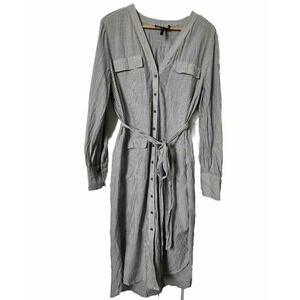 BCBGMaxAzria Gray Striped Dress